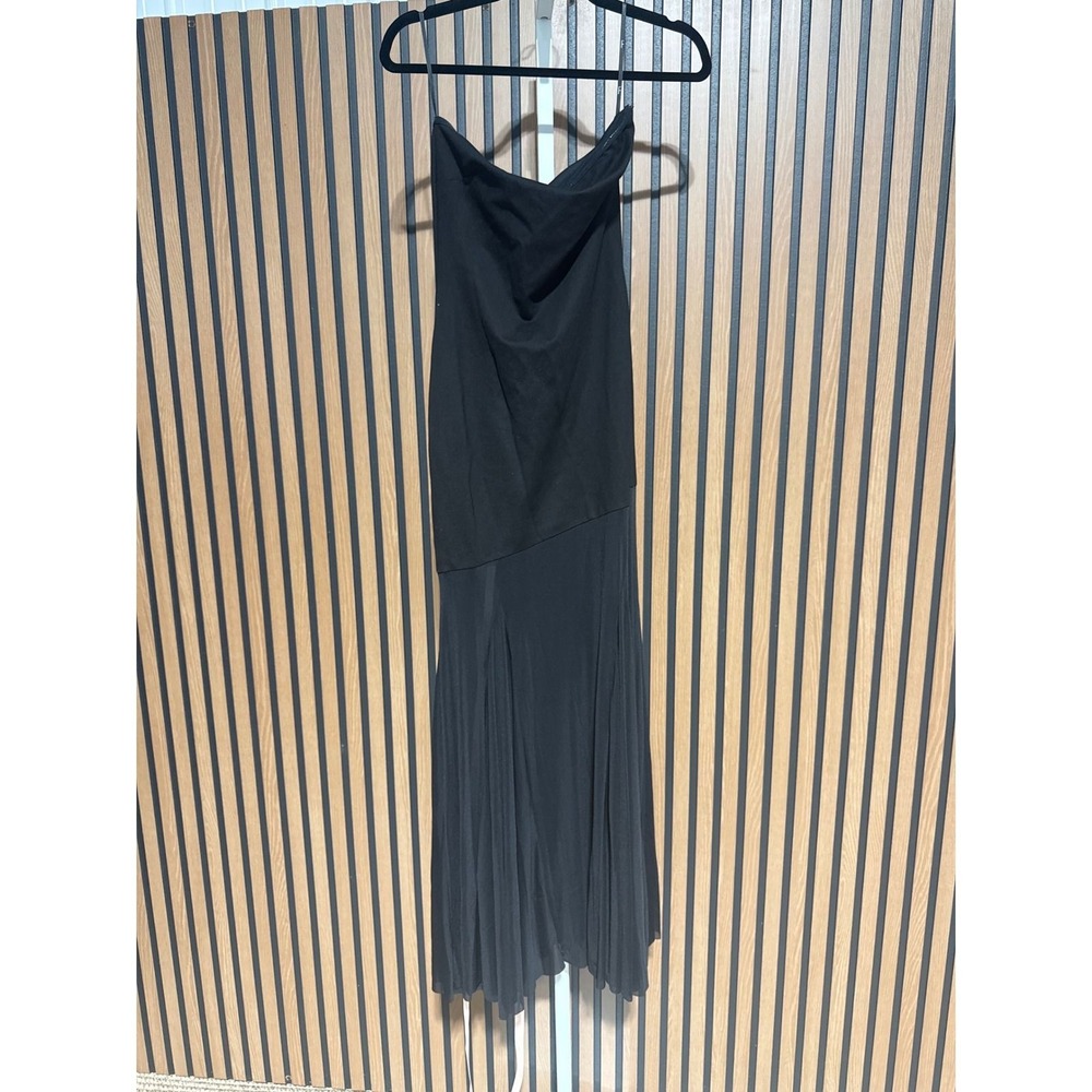 Lulus NWT Black Strapless Draped Cowl Neck Maxi Dress - Small